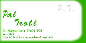 pal troll business card